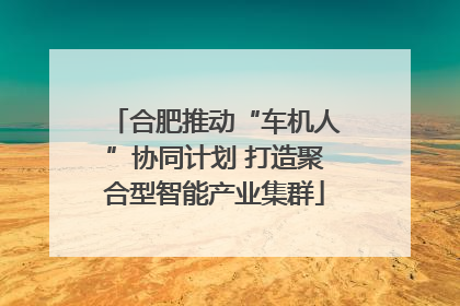 合肥推动“车机人”协同计划 打造聚合型智能产业集群