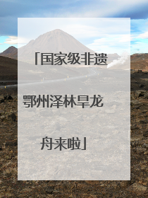 国家级非遗鄂州泽林旱龙舟来啦