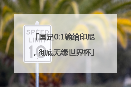 国足0:1输给印尼，彻底无缘世界杯