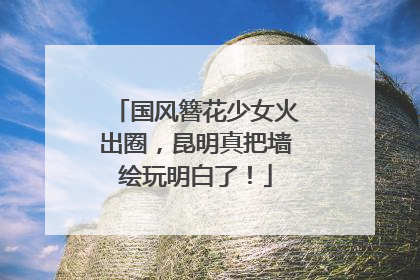 国风簪花少女火出圈，昆明真把墙绘玩明白了！