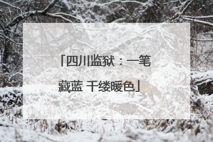 四川监狱：一笔藏蓝 千缕暖色