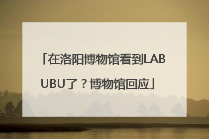 在洛阳博物馆看到LABUBU了？博物馆回应