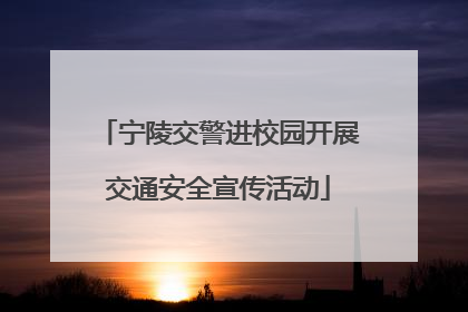 宁陵交警进校园开展交通安全宣传活动
