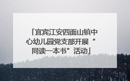 宜宾江安四面山镇中心幼儿园党支部开展“同读一本书”活动