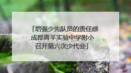 增强少先队员的责任感 成都青羊实验中学附小召开第六次少代会