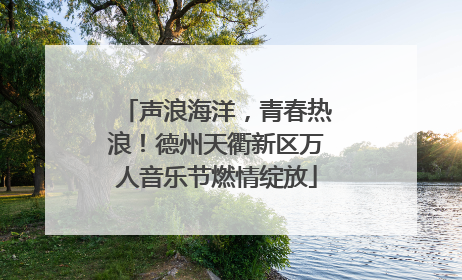 声浪海洋，青春热浪！德州天衢新区万人音乐节燃情绽放