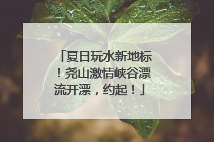 夏日玩水新地标！尧山激情峡谷漂流开漂，约起！