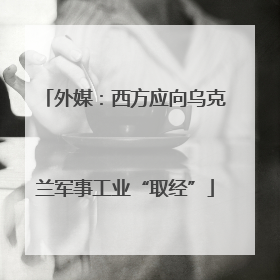 外媒：西方应向乌克兰军事工业“取经”