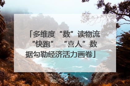 多维度“数”读物流“快跑” “喜人”数据勾勒经济活力画卷
