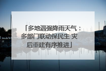 多地遇强降雨天气：多部门联动保民生 灾后重建有序推进