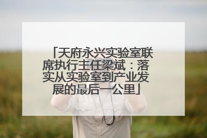 天府永兴实验室联席执行主任梁斌：落实从实验室到产业发展的最后一公里