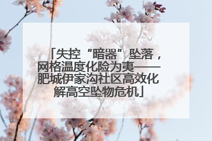 失控“暗器”坠落，网格温度化险为夷——肥城伊家沟社区高效化解高空坠物危机