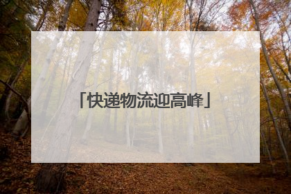 快递物流迎高峰