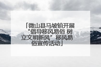 微山县马坡镇开展“倡导移风易俗 树立文明新风”移风易俗宣传活动