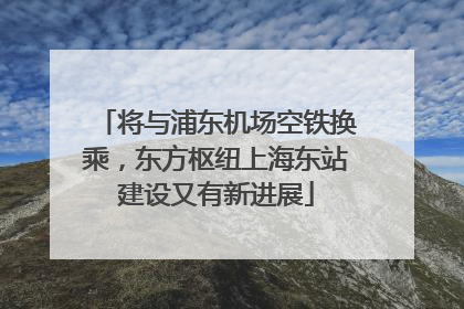 将与浦东机场空铁换乘，东方枢纽上海东站建设又有新进展