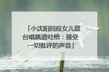 小沈阳回应女儿登台唱跳遭吐槽：接受一切批评的声音