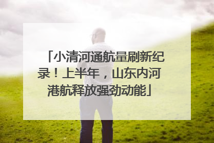 小清河通航量刷新纪录！上半年，山东内河港航释放强劲动能