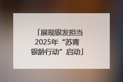 展现银发担当 2025年“苏青银龄行动”启动