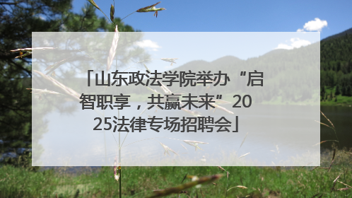 山东政法学院举办“启智职享，共赢未来”2025法律专场招聘会