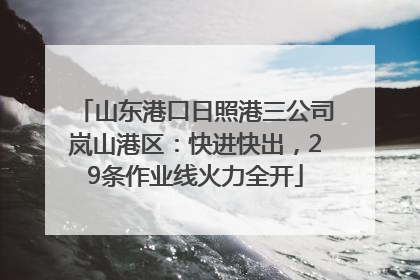 山东港口日照港三公司岚山港区：快进快出，29条作业线火力全开