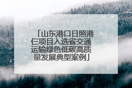 山东港口日照港仨项目入选省交通运输绿色低碳高质量发展典型案例
