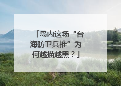 岛内这场“台海防卫兵推”为何越描越黑？