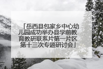 岳西县包家乡中心幼儿园成功举办县学前教育教研联系片第一片区第十三次专题研讨会
