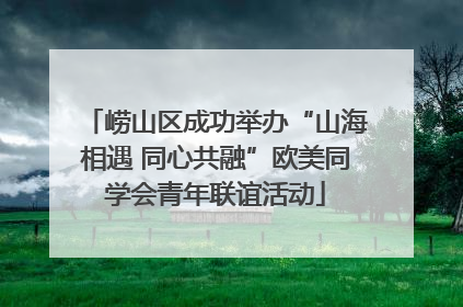 崂山区成功举办“山海相遇 同心共融”欧美同学会青年联谊活动