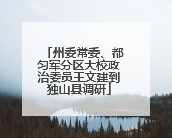 州委常委、都匀军分区大校政治委员王文建到独山县调研