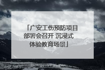广安工伤预防项目部署会召开 沉浸式体验教育场景