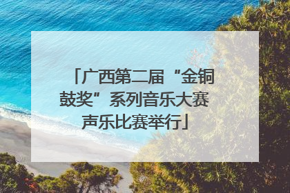 广西第二届“金铜鼓奖”系列音乐大赛声乐比赛举行