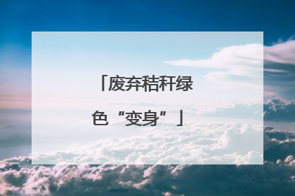 废弃秸秆绿色“变身”