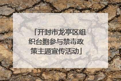 开封市龙亭区组织台胞参与禁毒政策主题宣传活动