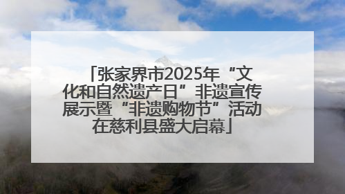 张家界市2025年“文化和自然遗产日”非遗宣传展示暨“非遗购物节”活动在慈利县盛大启幕