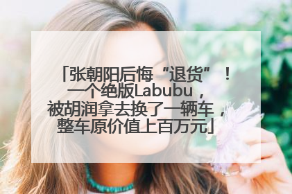 张朝阳后悔“退货”！一个绝版Labubu，被胡润拿去换了一辆车，整车原价值上百万元
