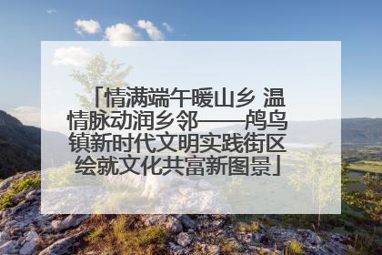 情满端午暖山乡 温情脉动润乡邻——鸬鸟镇新时代文明实践街区绘就文化共富新图景