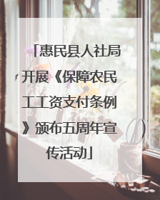 惠民县人社局开展《保障农民工工资支付条例》颁布五周年宣传活动