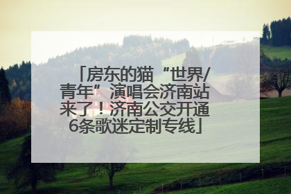 房东的猫“世界/青年”演唱会济南站来了！济南公交开通6条歌迷定制专线