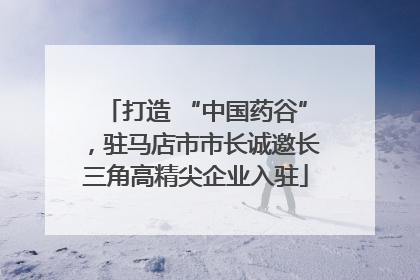 打造 “中国药谷”，驻马店市市长诚邀长三角高精尖企业入驻