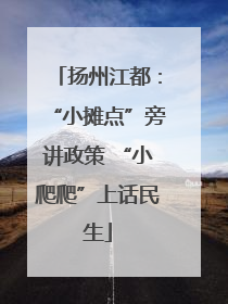 扬州江都：“小摊点”旁讲政策 “小爬爬”上话民生