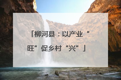 柳河县：以产业“旺”促乡村“兴”