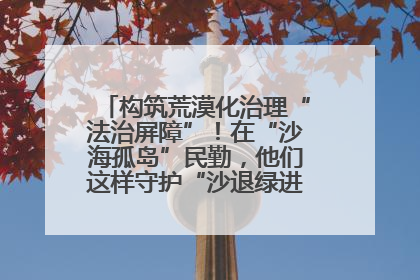 构筑荒漠化治理“法治屏障”！在“沙海孤岛”民勤，他们这样守护“沙退绿进”的生态奇迹