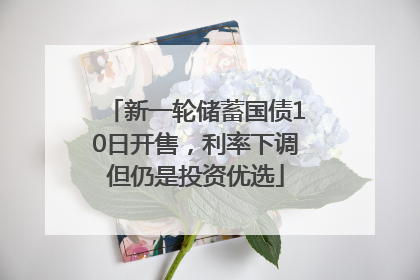 新一轮储蓄国债10日开售，利率下调但仍是投资优选