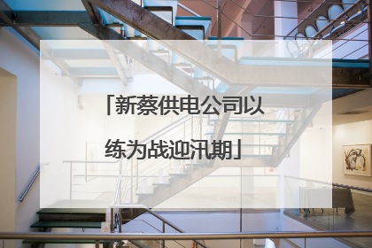 新蔡供电公司以练为战迎汛期