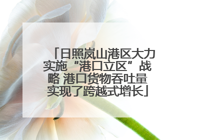 日照岚山港区大力实施“港口立区”战略 港口货物吞吐量实现了跨越式增长