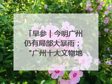 早参｜今明广州仍有局部大暴雨；“广州十大文物地标”首度公布