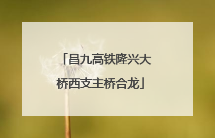 昌九高铁隆兴大桥西支主桥合龙
