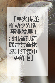 星火传递推动少先队事业发展！河北省打造联建共育体系让红领巾更鲜艳