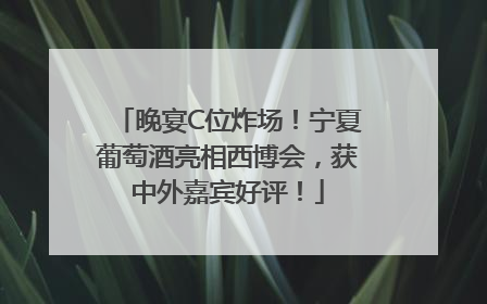 晚宴C位炸场！宁夏葡萄酒亮相西博会，获中外嘉宾好评！