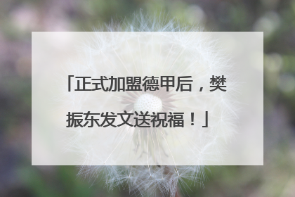 正式加盟德甲后，樊振东发文送祝福！